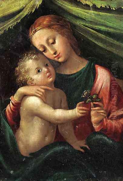 The Madonna and Child Oil Painting by Girolamo Mazzola Bedoli