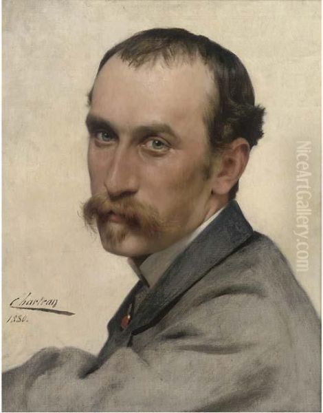 Self-portrait Of The Artist Oil Painting by Theobald Chartran