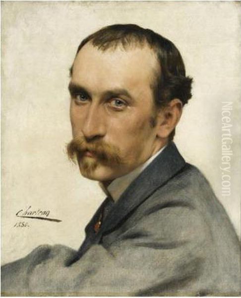 Portrait D'homme Oil Painting by Theobald Chartran