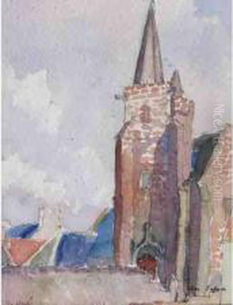 L'eglise De La Clarte Oil Painting by Chas-Laborde