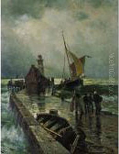 Return To Port Oil Painting by Harry Chase