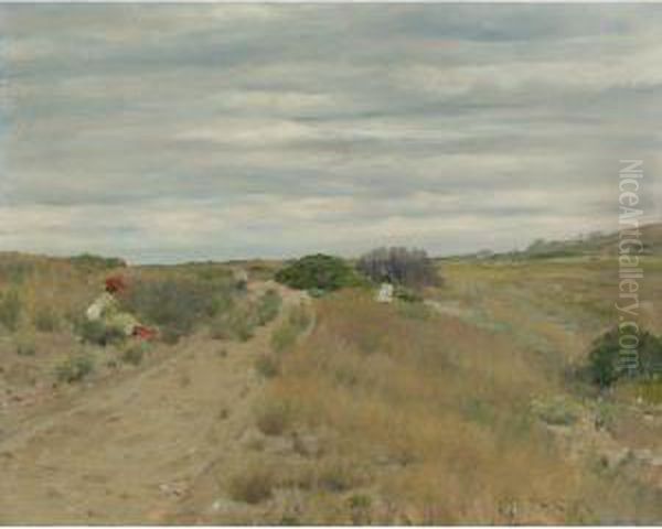 The Old Sand Road Oil Painting by William Merritt Chase