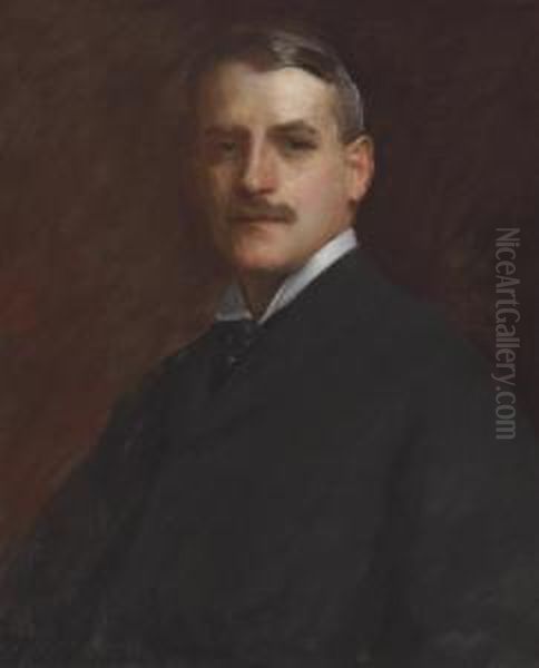 Portrait Of William B. Dickson Oil Painting by William Merritt Chase