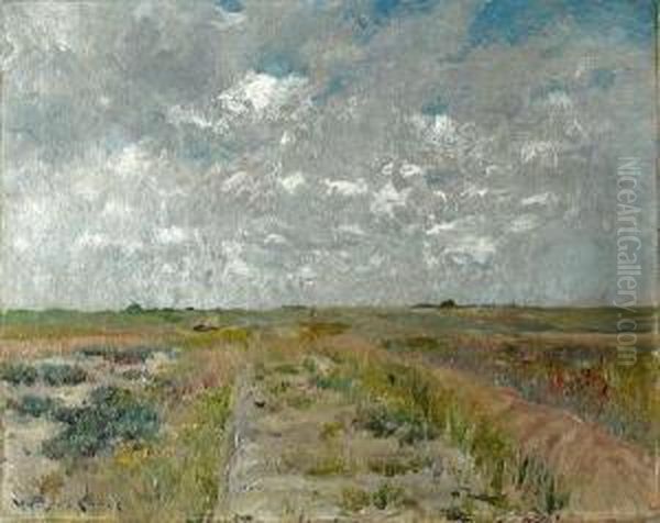 Long Island Landscape Oil Painting by William Merritt Chase