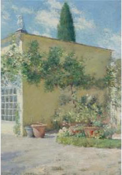 Orangerie Of The Chase Villa In Florence Oil Painting by William Merritt Chase