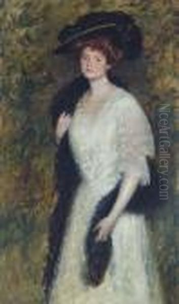 Ms. Helen Dixon Oil Painting by William Merritt Chase