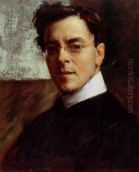 Portrait Of Louis Betts Oil Painting by William Merritt Chase