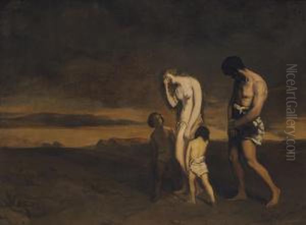 The Punishment Of Cain (cain Maudit) Oil Painting by Theodore Chasseriau