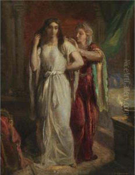 Desdemone Se Couchant (desdemona) Oil Painting by Theodore Chasseriau