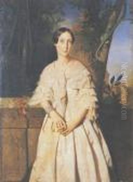 Portrait De La Comtesse De Latour-maubourg Oil Painting by Theodore Chasseriau