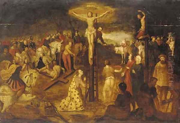 The Crucifixion Oil Painting by Cornelis de Baellieur