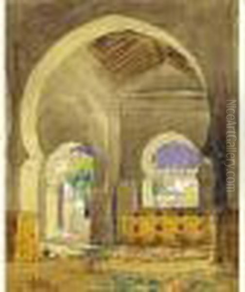 La Grande Mosquee, Alger Oil Painting by Marc Alfred Chataud