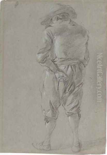 Study of a man wearing a hat Oil Painting by Gerrit Adriaensz Berckheyde