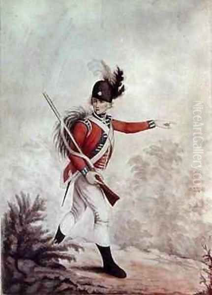 Light Infantryman Oil Painting by Henry William Bunbury