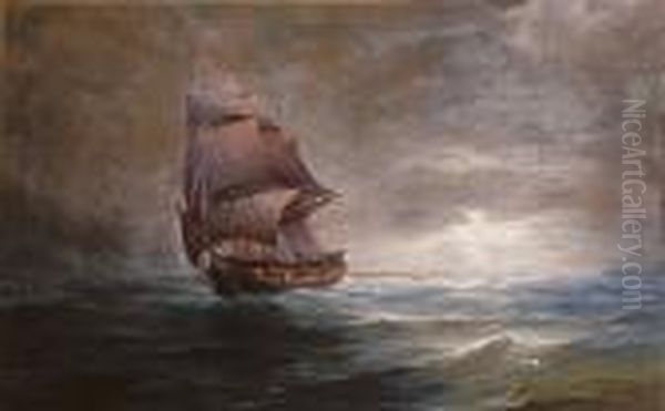 Sailing At Dawn Oil Painting by Vassilios Chatzis