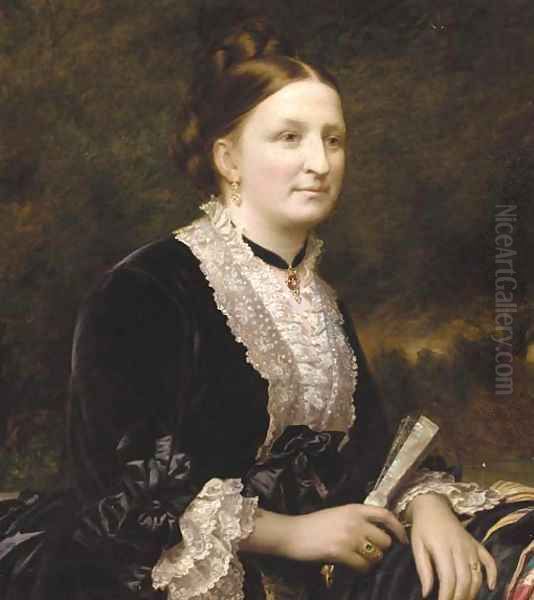 Portrait of Mrs Henry Illingworth Oil Painting by Richard Buckner