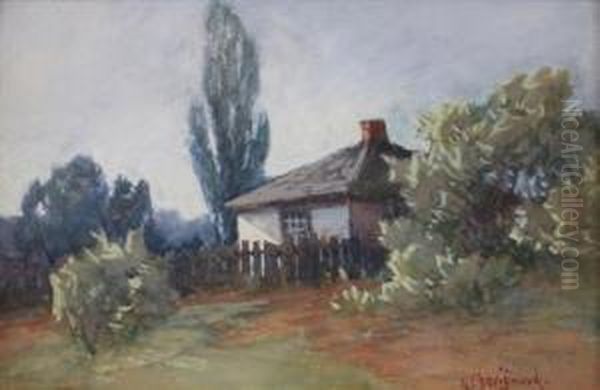 Cottage Near Meadowvale Oil Painting by Georges Chavignaud