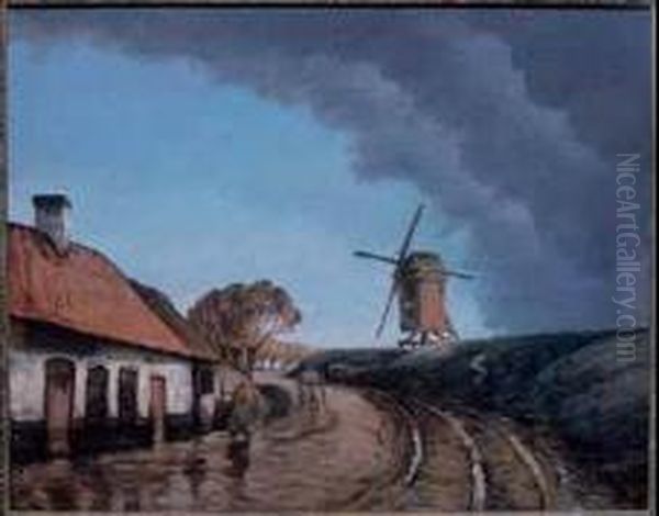 The Rain Cloud, Holland, 1911
 Oil On Canvas Oil Painting by Georges Chavignaud