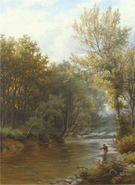 On The Derwent Oil Painting by Henry Cheadle