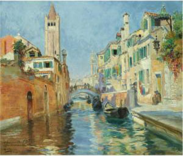 Venecia (venice) Oil Painting by Ulpiano Checa y Sanz