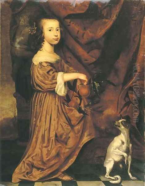 Portrait of a young lady Oil Painting by Adriaen Cornelisz. Beeldemaker