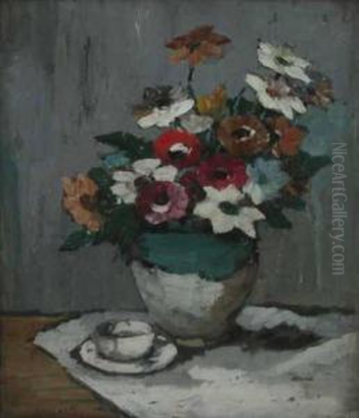 Vas Cu Flori Oil Painting by Jean Cheller