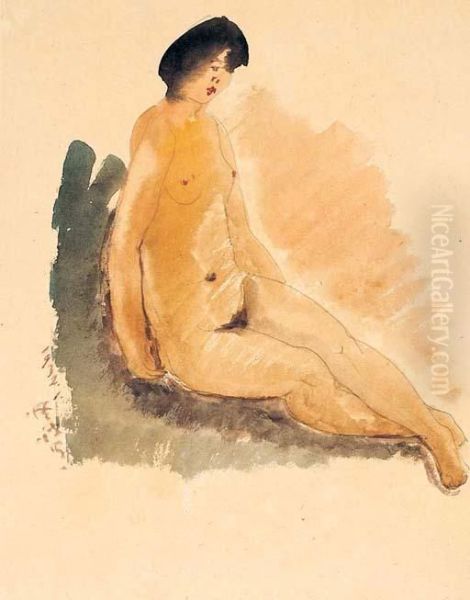 The Nude Study Oil Painting by Ch'En Ch'Eng-Po Chen Chengbo