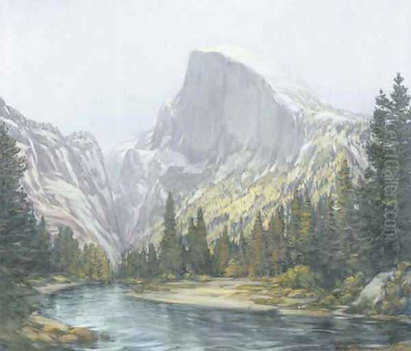 Royal Arch, Half Dome, Yosemite Oil Painting by Henry Joseph Breuer