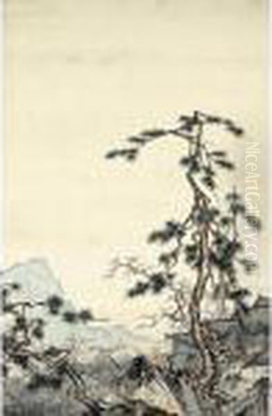 Landscape After Ma Yuan (13th Century) Oil Painting by Jin Cheng