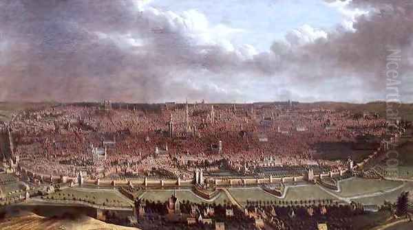 View of Brussels Oil Painting by Jan Baptist Bonnecroy