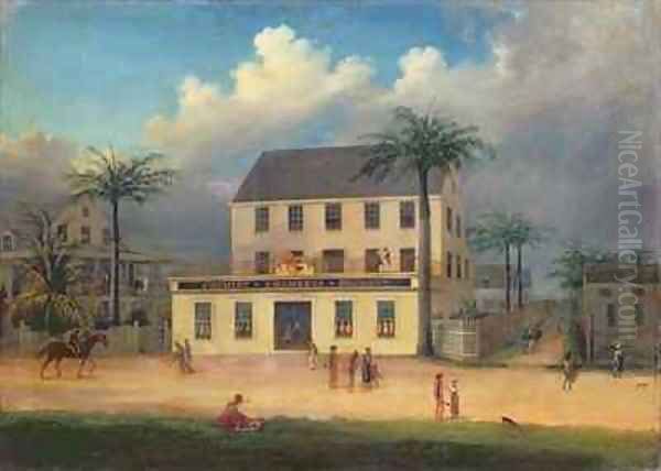 Chambers the Chemist Shop in Georgetown, Demerara Oil Painting by Joshua Bryant