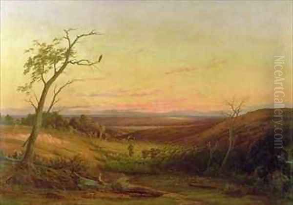 A View of Adelaide at Sunset Oil Painting by Knud Geelmuyden Bull