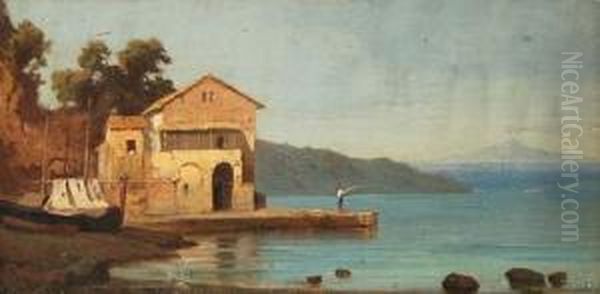 Casa Sul Mare, Napoli Oil Painting by Andrea Cherubini