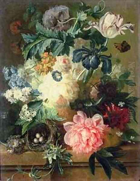 Still Life of Flowers Oil Painting by Paul-Theodor Van Brussel