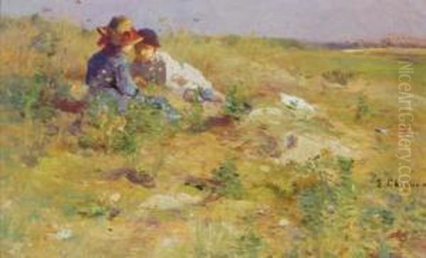 Rendezvous In The Grass Oil Painting by Luigi Chialiva