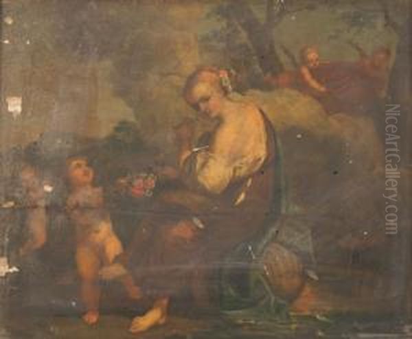 Possibly Juno Oil Painting by Bartolomeo Giuseppe Chiari