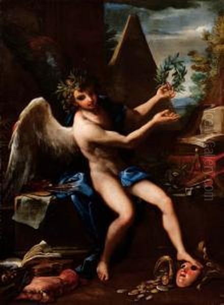 Il Trionfo Di Amore Sulle Arti Oil Painting by Bartolomeo Giuseppe Chiari