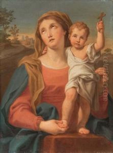 Madonna Con Il Bambino Oil Painting by Bartolomeo Giuseppe Chiari