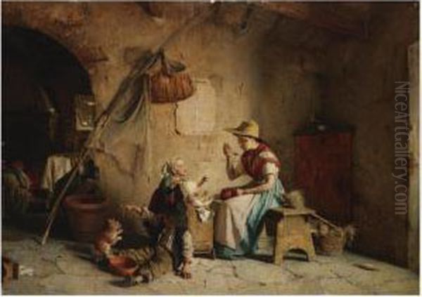 La Pappa Oil Painting by Gaetano Chierici