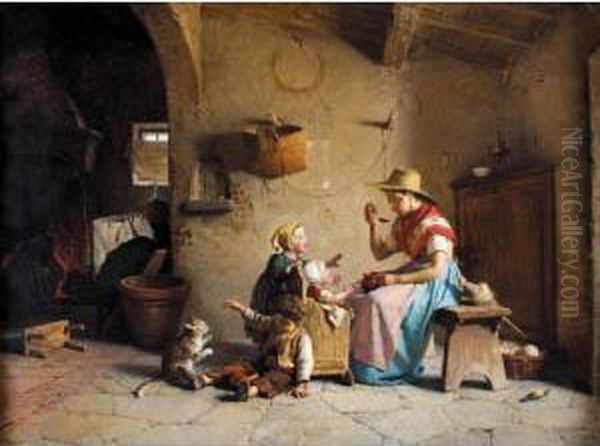 La Pappa Oil Painting by Gaetano Chierici