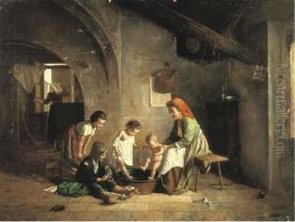 Il Bagno Oil Painting by Gaetano Chierici