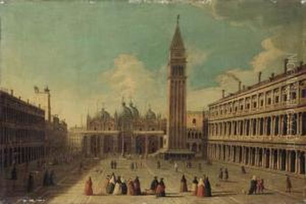 The Piazza San Marco Oil Painting by Vincenzo Chilone