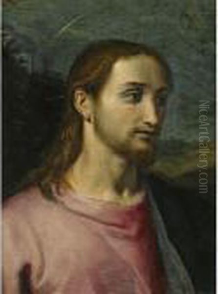 Head Of Saint John In A Landscape Oil Painting by (Jacopo Chimenti) Empoli