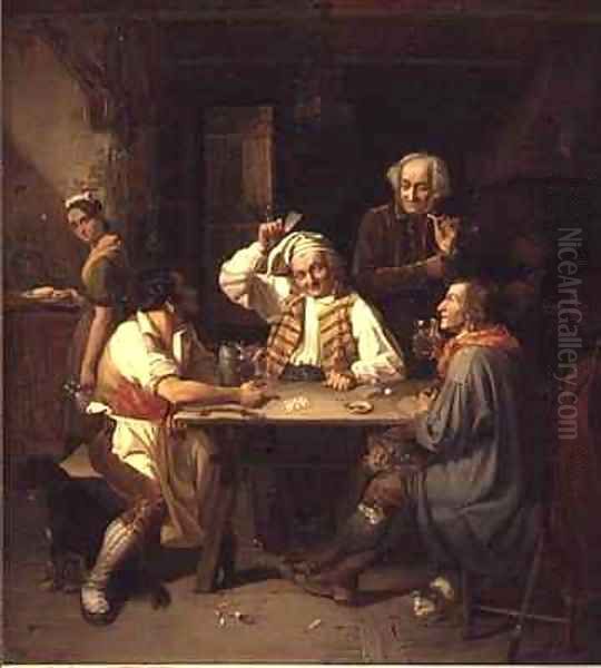 The Winning Card Oil Painting by Friedrich Busch