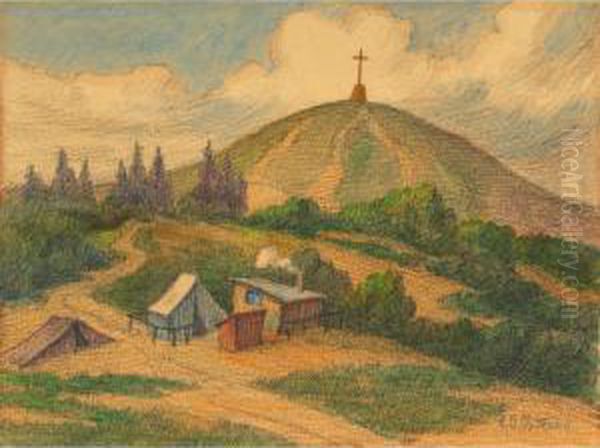 Lone Mountain Oil Painting by Alice Brown Chittenden