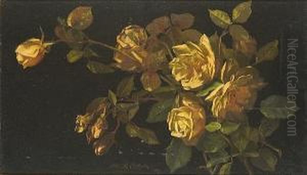 Cut Roses Oil Painting by Alice Brown Chittenden