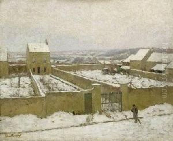 Winter In Nanteuil-les-meaux Oil Painting by Antonin Chittussi