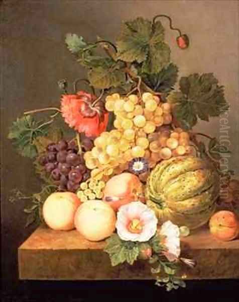 Still life with fruit Oil Painting by Johannes Cornelis Bruyn