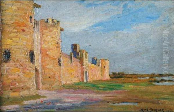 Aigues-mortes : Les Remparts Oil Painting by Rene Maxime Choquet