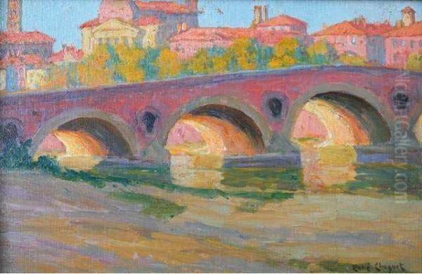 Toulouse : Le Pont Rose Oil Painting by Rene Maxime Choquet